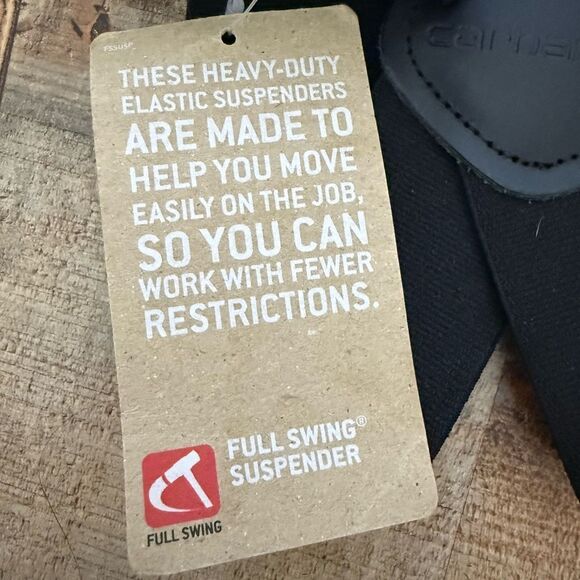 CARHARTT Utility Full Swing Suspenders Heavy Duty Size 52 nwt black - Picture 4 of 8